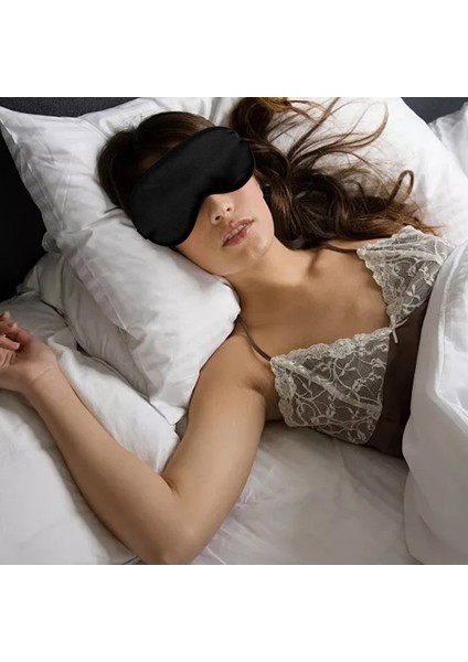 Taklit Ipek Göz Bandı Gölgeleme Uyku Göz Maskesi Eyepatch Seyahat Relax Kapak Siperliği Sağlık Uyku Göz Maskesi Bakım Araçları (Yurt Dışından) fırsatları