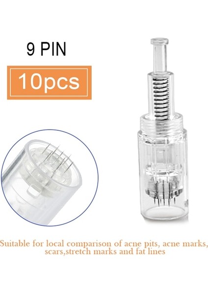 9 Pin 10 Adet Elektrikli Dermapen Ultima Dr.imp Kalem Kablosuz Mikro Iğneleme Kalemi Iğne Kartuş Ucu Pul Pul Gözenekleri Küçültmek Cilt Bakım Cihazı (Yurt Dışından)