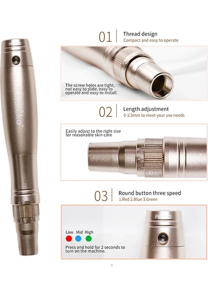 9 Pin 10 Adet Elektrikli Dermapen Ultima Dr.imp Kalem Kablosuz Mikro Iğneleme Kalemi Iğne Kartuş Ucu Pul Pul Gözenekleri Küçültmek Cilt Bakım Cihazı (Yurt Dışından)