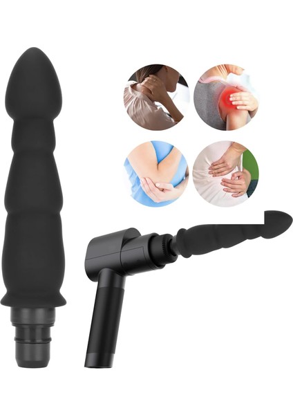 12MM Evrensel Fasya Tabancası Masaj Başlığı Silikon Masaj Başlığı Seti Vücut Gevşeme Fasya Masaj Tabancası Yedek Silikon Kafa Siyah (Yurt Dışından) fırsatları
