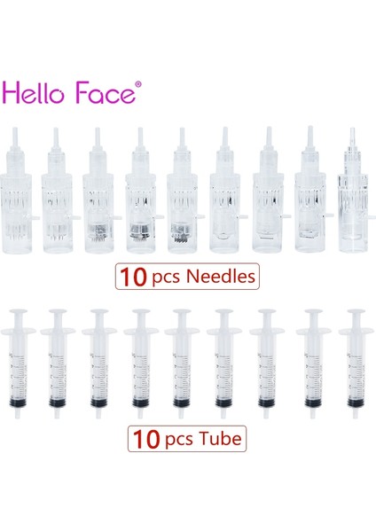 Yuvarlak Nano Derma Kalemi Mym Kartuşu 10 Adet ve Şırınga Tüpü 10 Adet Otomatik Serum Iğnesiz Vida Uçları 2'si 1 Arada Meso Kalem F8S Için Çalışır (Yurt Dışından) modelleri