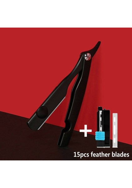 Siyah ve C Bıçakları Yeni Erkek Düz Kuaför Jilet Epilasyon Tıraş Çinko Alaşım Koltukaltı Saç Katlanır Jilet Epilasyon Aracı (Yurt Dışından)