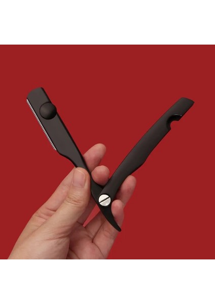 Siyah ve C Bıçakları Yeni Erkek Düz Kuaför Jilet Epilasyon Tıraş Çinko Alaşım Koltukaltı Saç Katlanır Jilet Epilasyon Aracı (Yurt Dışından) fırsatları