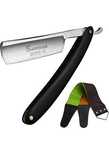 2 Adet Japonya 440C Vintage Jilet Seti Fırça Erkek Keskin Jilet Berber Dükkanı Kafa Tıraş Bıçağı Karbon Çelik Düz Jilet Ahşap Saplı (Yurt Dışından)