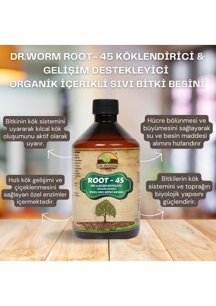 Root- 45 Köklendirici & Gelişim Destekleyici Organik Içerikli Sıvı Bitki Besini 500 ml