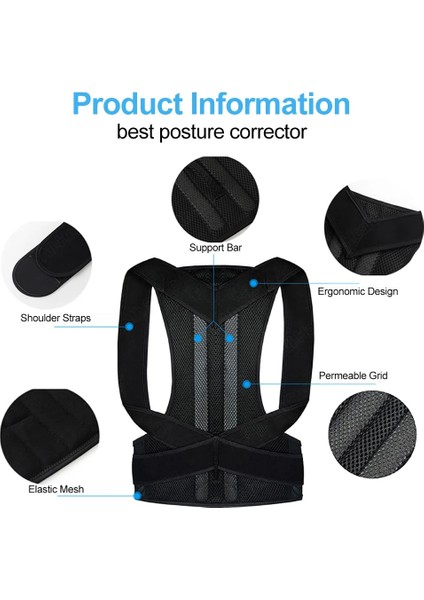 Duruş Brace Hediye 2xl 2023 Yeni Geri Brace Duruş Düzeltici Omuz Desteği Kemer Kadın Erkek Omurga Klavikula Ağrısı Geri Yelek Duruş Korse Geliştirmek (Yurt Dışından) indirimleri