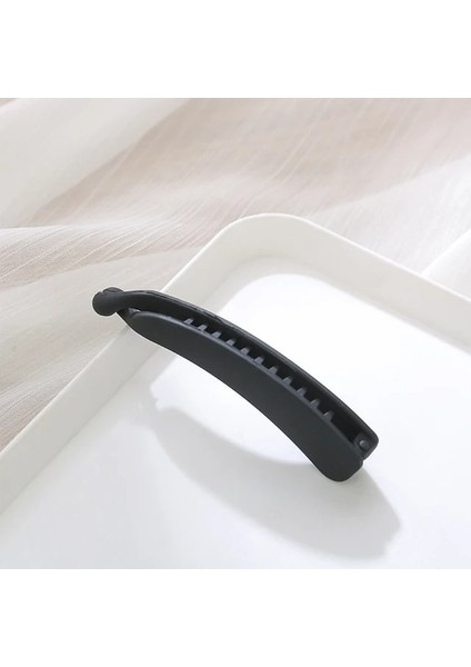 Siyah 1 Adet Muz Klip Düz Renk Buzlu Saç Klipleri Kadınlar Için Moda Saç Pençeleri Tokalarım At Kuyruğu Tutucu Tokalar Saç Aksesuarları (Yurt Dışından)