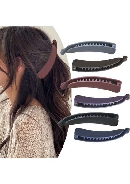 Siyah 1 Adet Muz Klip Düz Renk Buzlu Saç Klipleri Kadınlar Için Moda Saç Pençeleri Tokalarım At Kuyruğu Tutucu Tokalar Saç Aksesuarları (Yurt Dışından) fiyatları