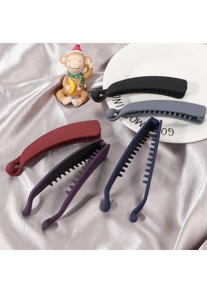 Siyah 1 Adet Muz Klip Düz Renk Buzlu Saç Klipleri Kadınlar Için Moda Saç Pençeleri Tokalarım At Kuyruğu Tutucu Tokalar Saç Aksesuarları (Yurt Dışından) indirimleri