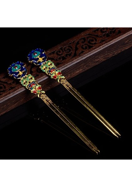 Stil 1 Emaye Işi Firkete El-Boyalı Emaye Çin Tarzı Firkete Saray Plaka Saç Moda Aksesuarları Bayanlar Retro Headdress (Yurt Dışından) indirimleri