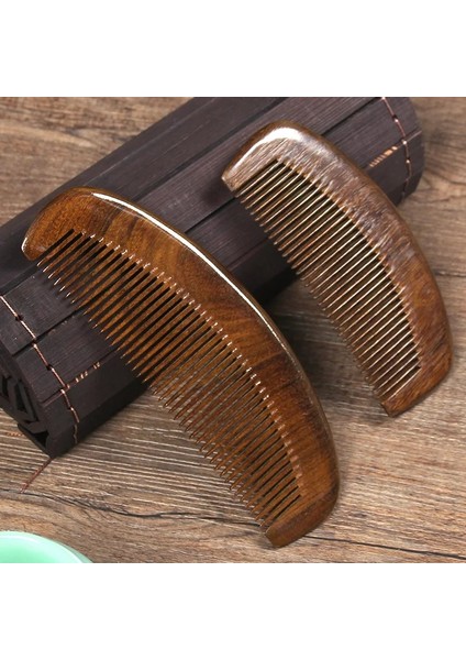 20CM-2 Ahşap Tarak Büyük Siyah Altın Ipek Sandal Ağacı Tarak Saç Dökülmesine Karşı Geniş Dişler Ev Düz Kıvırcık Saç Taşınabilir Tarak Yazı (Yurt Dışından)