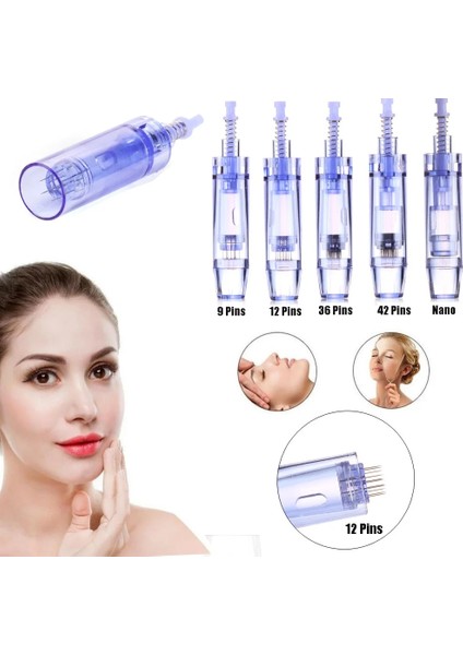 5d Nano Fda 10 Adet Yedek Mikro İğne Kartuş Süngü Çift Dr.Pen A1 Mikroiğne Derma Damgası (Yurt Dışından)