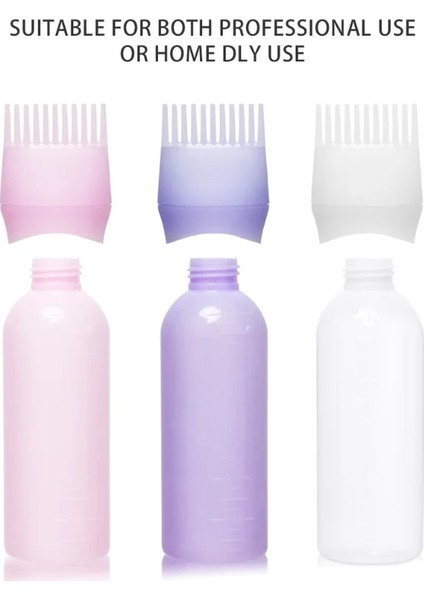 Şeffaf 60 ml Renkli Plastik Saç Boyası Doldurulabilir Şişe Aplikatör Tarak Dağıtım Salon Saç Boyama Kuaförlük Şekillendirici Aracı (Yurt Dışından) fiyatları
