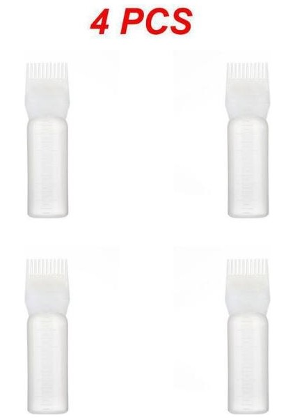 Stil A 4 Adet 1 ~ 8 Adet 120 ml Renkli Plastik Saç Boyası Doldurulabilir Şişe Aplikatör Tarak Dağıtım Salon Saç Boyama Kuaförlük Şekillendirici (Yurt Dışından)