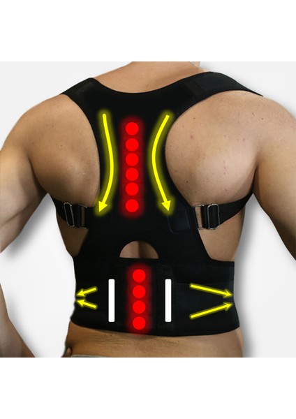 Beyaz Xl Manyetik Duruş Düzeltici Kadın Erkek Ortopedik Korse Sırt Desteği Kemer Ağrısı Geri Brace Destek Kemer Mıknatıslar Terapi (Yurt Dışından) fiyatları