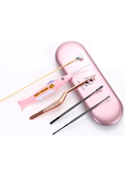 Gül Kırmızı Hanrıver Kazmak Kulak Kirini Kaşık Kazmak Kulak Cihazı Kulak Kitini Benimseyin Seçim Düğmesi Kulak Kiri Cımbız (Yurt Dışından)