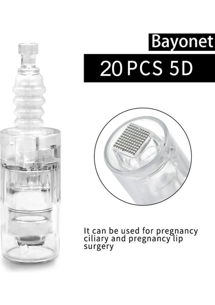 20 Adet Derma Araçları Mym Iğneler Kartuş Iğne 9 Pin/12 Pin/36 Pin/3d/5d Süngü Vida Bağlantı Noktası Elektrikli Mikro Haddeleme Mts Terapi (Yurt Dışından)