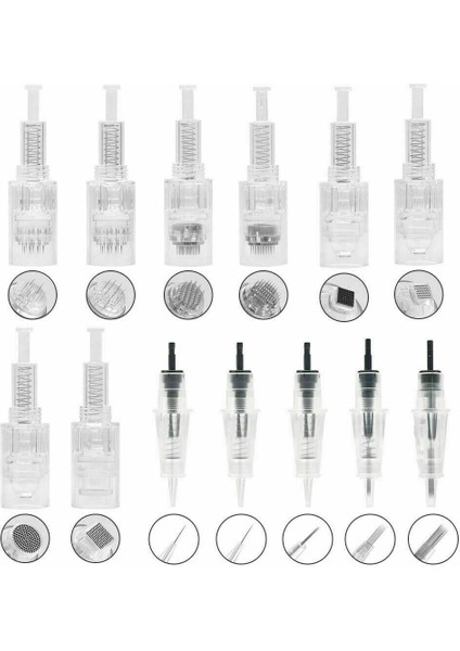 10 Adet 12PIN 10 Adet Vida Kartuş Mikro Iğneler Derma Damgası 9/12/24/36/42/nano Ipuçları Elektrikli Dr. Kalem Yedek Cilt Aracı (Yurt Dışından) fiyatları