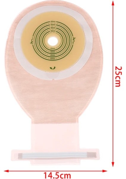 B 10 Adet Tek Parça Kolostomi Torbası Tek Kullanımlık Ostomi Drenajlı Tek Kravat Kese Kiti (Yurt Dışından)