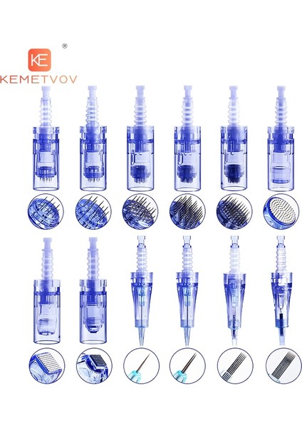 50 Adet F5 10/50/100 Adet Dermatool Süngü Iğneler Kartuşu Dr Pen Için A6 Nano/12 Pin/24 Pin/36 Pin/42 Mikro Cilt Iğneleme Yedek Kafa (Yurt Dışından)