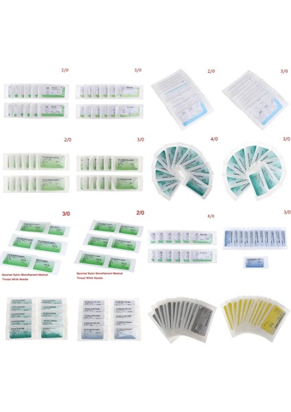 12 Adet 1 Torba 6/12 Adet/torba 5.0 Tıbbi Iğne Dikiş Naylon Monofilament Konu Cerrahi Uygulama Seti Öğretim Gösterileri Egzersizleri (Yurt Dışından) modelleri