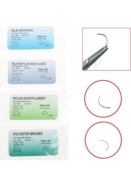 12 Adet 1 Torba 6/12 Adet/torba 5.0 Tıbbi Iğne Dikiş Naylon Monofilament Konu Cerrahi Uygulama Seti Öğretim Gösterileri Egzersizleri (Yurt Dışından) fırsatları