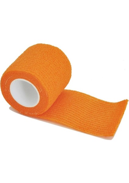 Turuncu 2.5 cm x 4.8 M 1 Rulo 2.5/5/7.5/10 cm * 4.8 M Dokunmamış Elastik Kendinden Yapışkanlı Bandaj Yapışkanlı Bandaj Spor Sabitleme Parmak Bilek Bacak (Yurt Dışından)