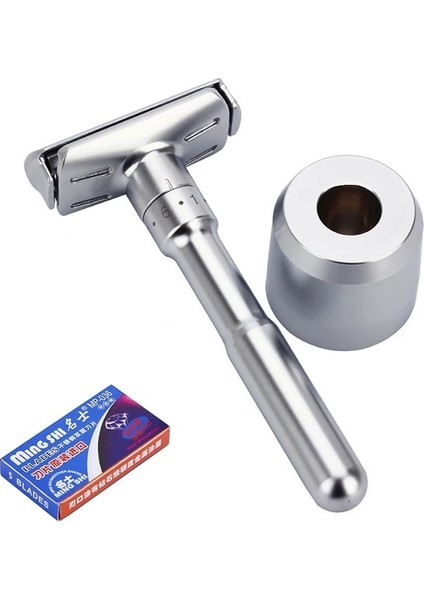 Siyah Ayarlanabilir Güvenlikli Tıraş Makinesi Tabanlı Çift Kenarlı Klasik Erkek Tıraş Hafif Ila Agresif 1-6 Dosya Epilasyon Tıraş Makinesi 5 Bıçaklı (Yurt Dışından) fiyatları