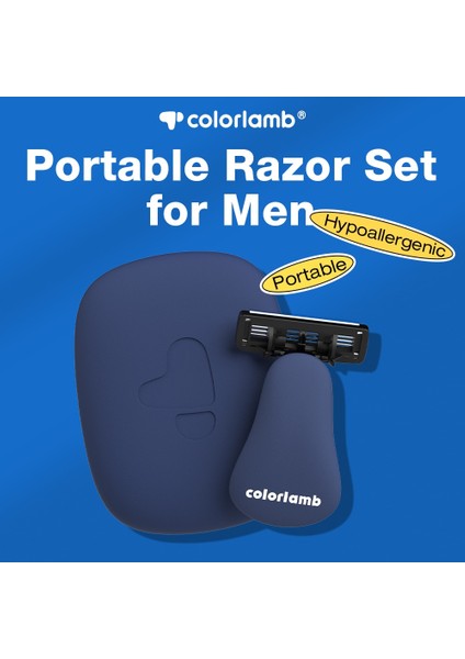 4 Adet Kartuşları Colorlamb Taşınabilir Manuel Erkek Tıraş Makinesi 3 Katmanlı Bıçaklar Paslanmaz Çelik Kartuşlar Koyu Mavi Renk Berber Tıraş Makinesi (Yurt Dışından) modelleri