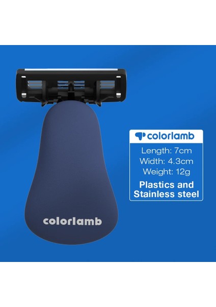 4 Adet Kartuşları Colorlamb Taşınabilir Manuel Erkek Tıraş Makinesi 3 Katmanlı Bıçaklar Paslanmaz Çelik Kartuşlar Koyu Mavi Renk Berber Tıraş Makinesi (Yurt Dışından) indirimleri