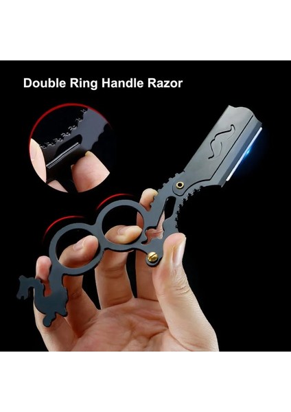 B Berber Jileti Saç Kesimi Sakal Kaş Tıraş Aracı Manuel Epilasyon Kuaför Kesici Tutucu Yağ Kafa Düz Kenar Çelik (Yurt Dışından) fiyatları