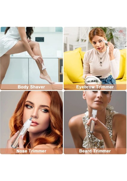 Mor Set Taşınabilir Elektrikli Jilet Kadınlar Için Vücut Burun Kılı Düzeltici Yüz Traş Makineleri Kaş Bacaklar Koltukaltı Bikini Saç Çıkarıcı Kadın Epilatör (Yurt Dışından)