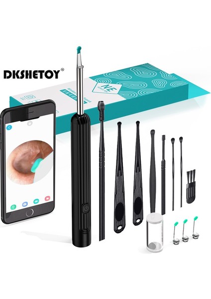 Siyah Wifi Kulak Kiri Temizleme Aracı Kamera ile Elektronik Kulak Kiri Temizleme Cihazı Kablosuz Otoskop Kulak Kiri Temizleme Aracı Çocuk Yetişkin Için (Yurt Dışından) indirimleri
