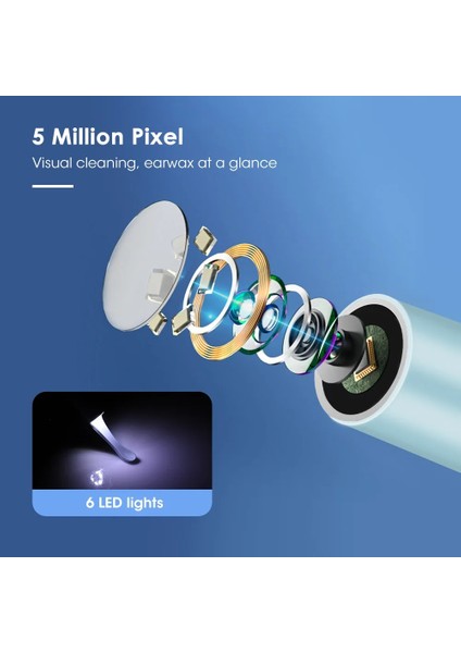Beyaz 3.9mm Kablosuz Akıllı Mini Kamera Wifi Görsel Kulak Kiri Temizleyici Kaşık Endoskop Otoskop Android iPhone Kulak Kirini Temizleme Earpick Aracı (Yurt Dışından) fırsatları