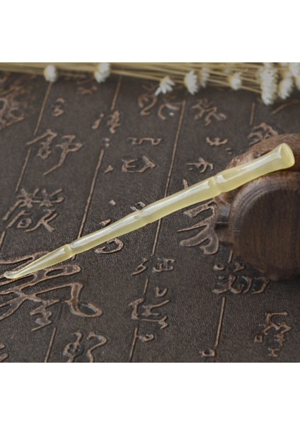 6052-4 Kulak Temizleme Koyun Boynuzu Kulak Kazma Kaşık Orta 11 cm Zarif Oyma Kulak Kazma Kulak Temizleme Aracı Чистка Ушей 귀지 제거 도구 (Yurt Dışından) modelleri