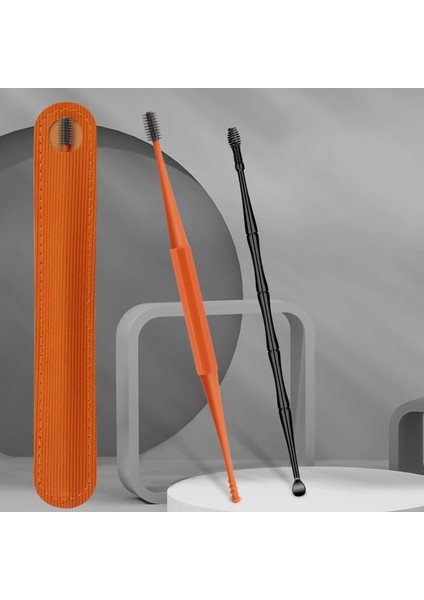 2 Adet Gri 1 2 Adet Kulak Kiri Temizleme Aracı Kulak Temizleme Çubukları Kulak Tıkacı Sökücü Silikon Kulak Temizleme Çubuğu Çift Kafa Kulak Temizleyici 360° Spiral Çubukla (Yurt Dışından)