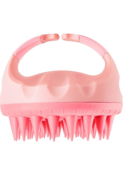 Pembe Silikon Şampuan Fırça Kafası Saç Derisi Masaj Tarak Saç Yıkama Tarak Saç Masaj Fırçası Duş Banyo Fırçası Salon Kuaförlük Aracı (Yurt Dışından)