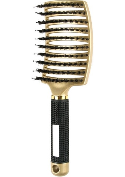 Altın Saç Fırçası Saç Tarak Dolaşık Açıcı Saç Fırçası Kıl ve Naylon Kadın Islak Masaj Tarak Kıvırcık Kuaförlük Salon Şekillendirici Araçları (Yurt Dışından)