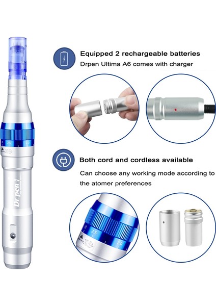 F5 Elektrikli Dr.pen A6 Permanente Microblading Dövme Iğneler Kalem Makyaj Makinesi Kaşları Eyeliner Dudaklar Mikro Iğneleme Aracı (Yurt Dışından)