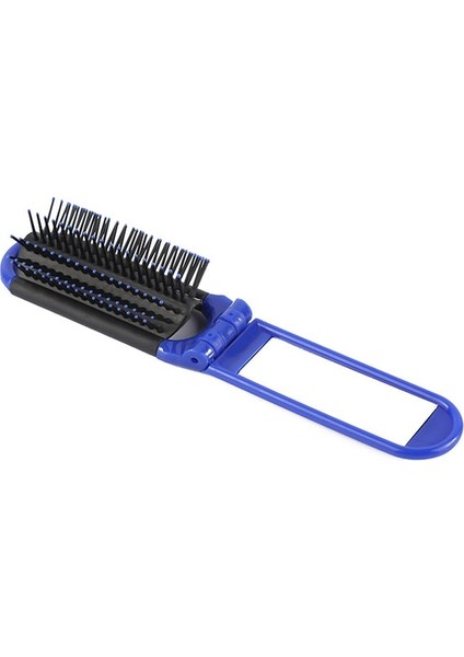 Mini Katlanır Saç Fırçası Ayna ile Taşınabilir Profesyonel Seyahat Saç Tarak Kadın Erkek Anti Statik Masaj Fırçası Saç Şekillendirici Aracı (Yurt Dışından)