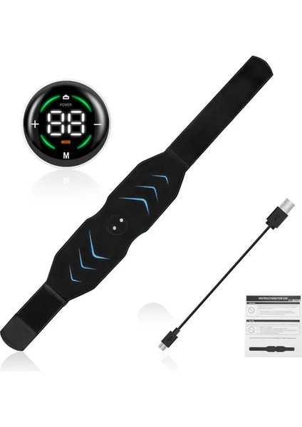 Karın Karın Kas Stimülatörü Eğitmen USB Bağlantısı Abs Fitness Ekipmanları Eğitim Dişli Kasları Elektrostimülatör Toner Masajı (Yurt Dışından)
