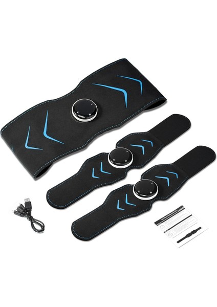 Karın Karın Kas Stimülatörü Eğitmen USB Bağlantısı Abs Fitness Ekipmanları Eğitim Dişli Kasları Elektrostimülatör Toner Masajı (Yurt Dışından)