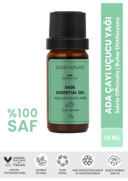 Bade Natural Adaçayı Uçucu Yağı Saf 10 ml