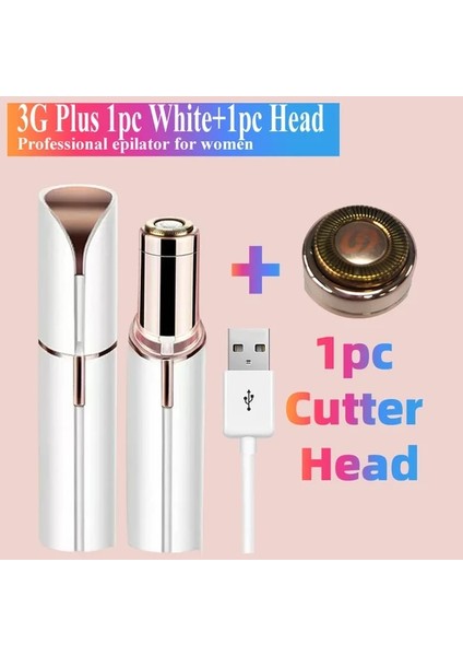 3g Plus White-1 Kafa USB Epilatör Kadınlar Için Ev Kullanımı Cihazları Bayanlar Için Yüz Epilasyon Ağrısız Jilet Elektrikli Epilatör Kaş Düzelticide Yeni (Yurt Dışından)