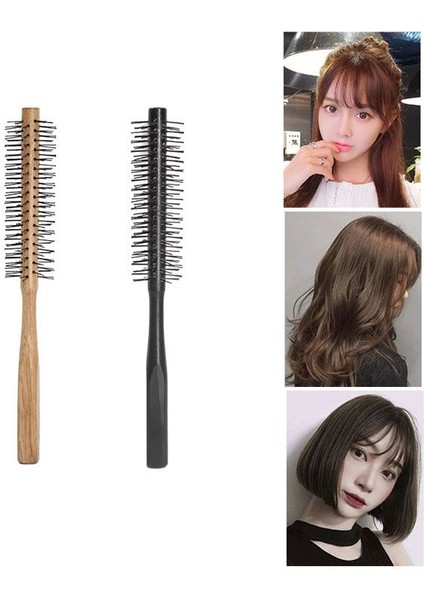 Ana Renk Mini Yuvarlak Naylon Saç Fırçası Kıvırcık Saç Şekillendirici Tarak Dönen Tarak Yuvarlak Fırça Ince Veya Kısa Saç Erkekler Için Ahşap Saplı (Yurt Dışından) modelleri