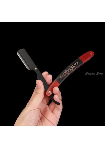 Jilet D Vintage Manuel Katlanır Paslanmaz Çelik Jilet Abanoz Ekşi Ağaç Saplı Berber Erkek Değiştirilebilir Bıçaklı Tıraş Makinesi 10 Adet Bıçaklı (Yurt Dışından) fırsatları