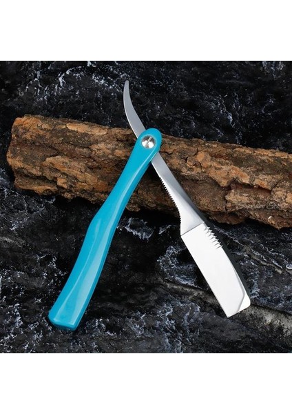 Mavi Kolu Tüy Bıçak Japon Çinko Alaşımı Vintage Manuel Tıraş Bıçağı Retro Katlanır Bıçak Erkekler Tıraş Berber Aletleri Abs Kolu (Yurt Dışından)