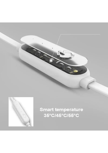 Yeniden Kullanılabilir USB Elektrikli Isıtmalı Göz Maskesi Sıcak Kompres Gri - 1 Adet (Yurt Dışından)