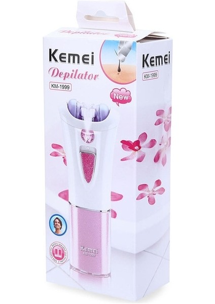 Kutu ile Kemei Mini Elektrikli Epilatör Kadınlar Için Bakım Depilador Epilasyon Makinesi Tıraş Makinesi Epilatör Kadın Vücut Yüz Tüy Dökücü Aracı 51D (Yurt Dışından)