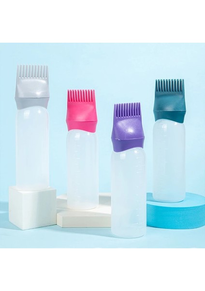 001 Plastik Doldurulabilir Şişe Tarak Kuaförlük Şampuan Şişesi Saç Boyama Fırçası Boya Aplikatör Kuru Temizleme Durulama Şişeleri (Yurt Dışından)